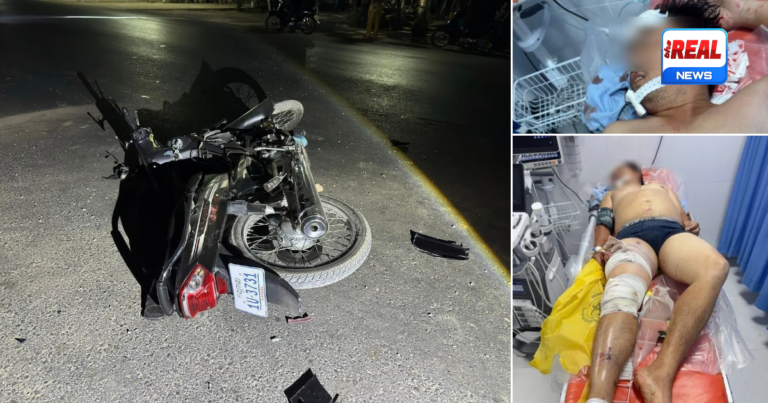 មន្ត្រីរាជការម្នាក់ជិះម៉ូតូបុកយានយន្តចតចោលលើទ្រូងផ្លូវ បណ្ដាលឲ្យរបួសធ្ងន់ ឯភាគីម្ខាងទៀតបើករត់គេចបាត់